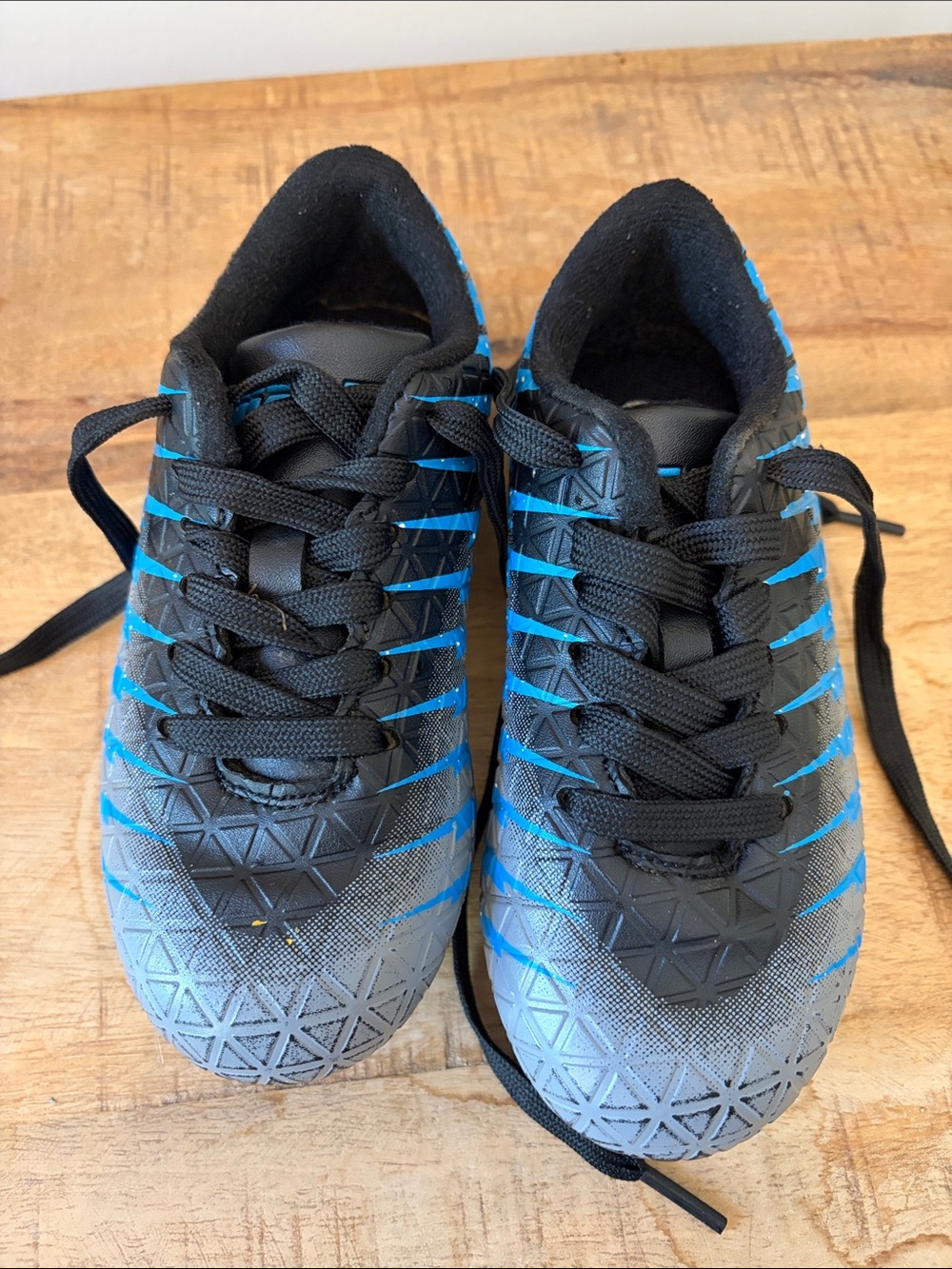 Kids Black and Blue Athletic Cleats